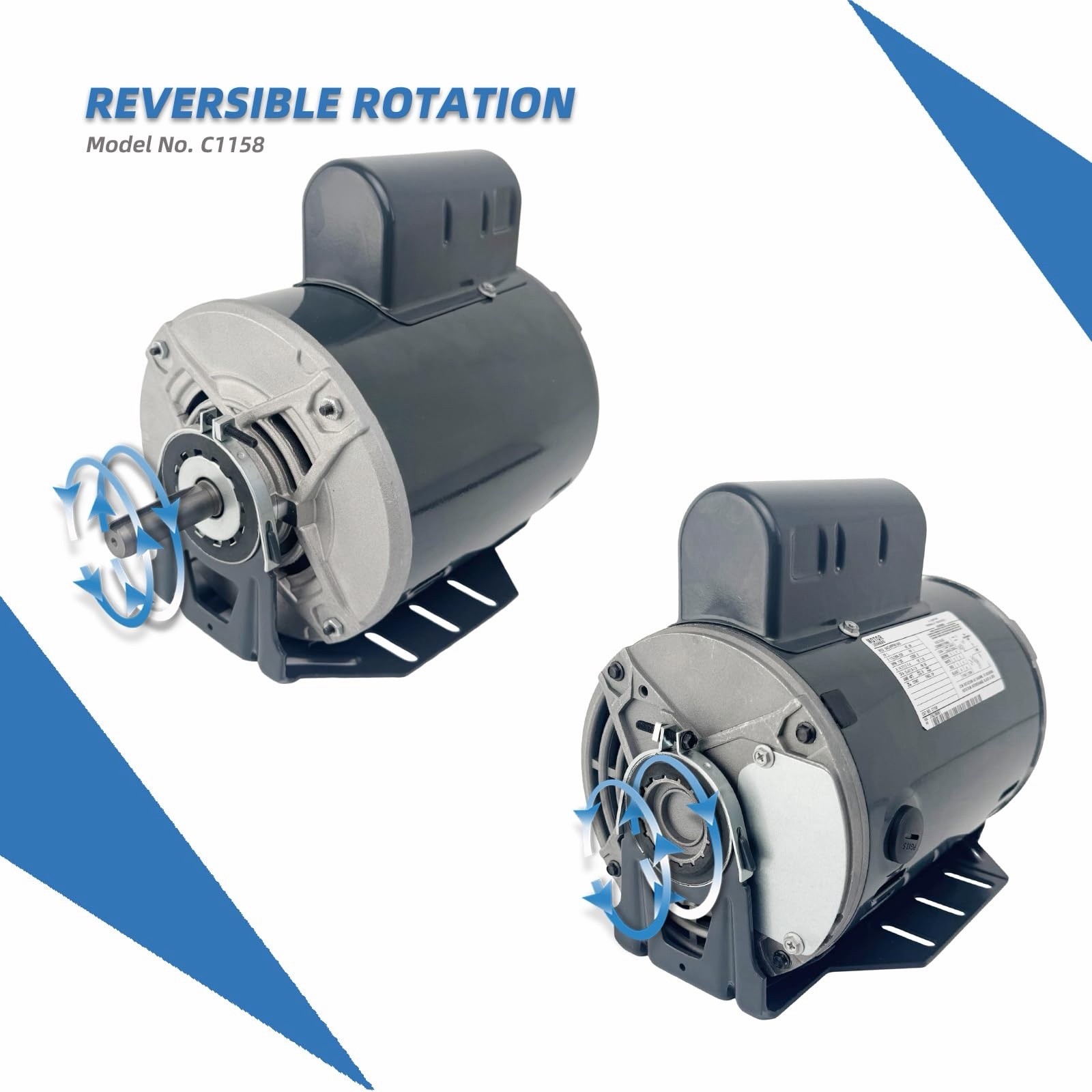 C1158 Fan & Blower Motor Replace Marathon C1158, 1 HP, 1725RPM, 115/208-230V