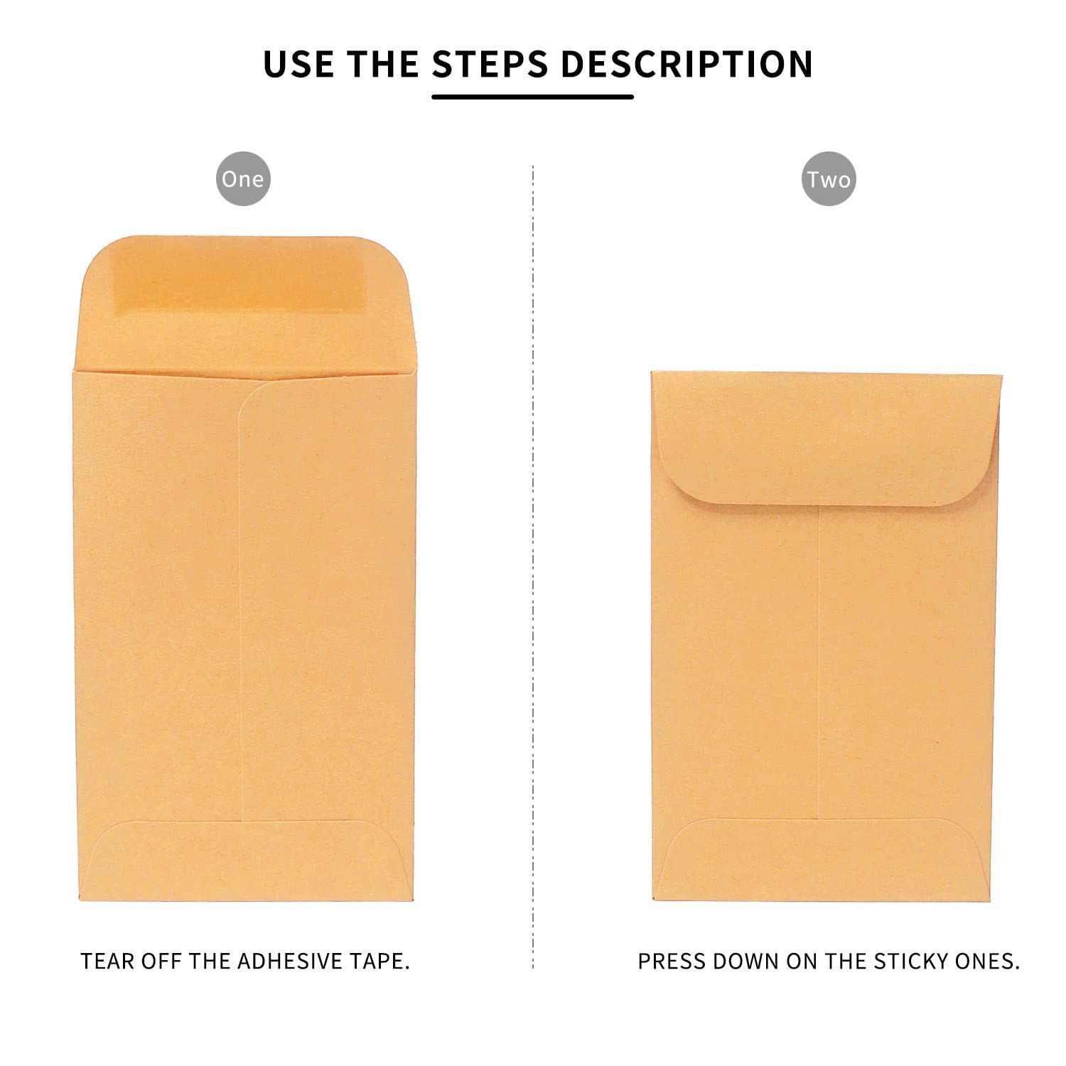 Xxcxpark 200PCS #7 Coin Envelopes 3.5×6.5 200 PCS (3.5″ x 6.5″), Brown