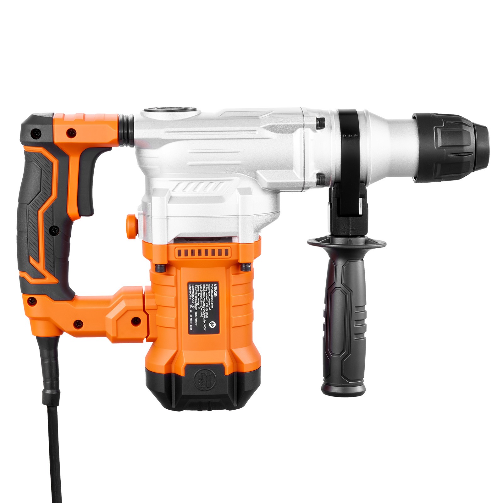 VEVOR Rotary Hammer Drill 1-1/8 in SDS-Plus Electric for Concrete and Masonry