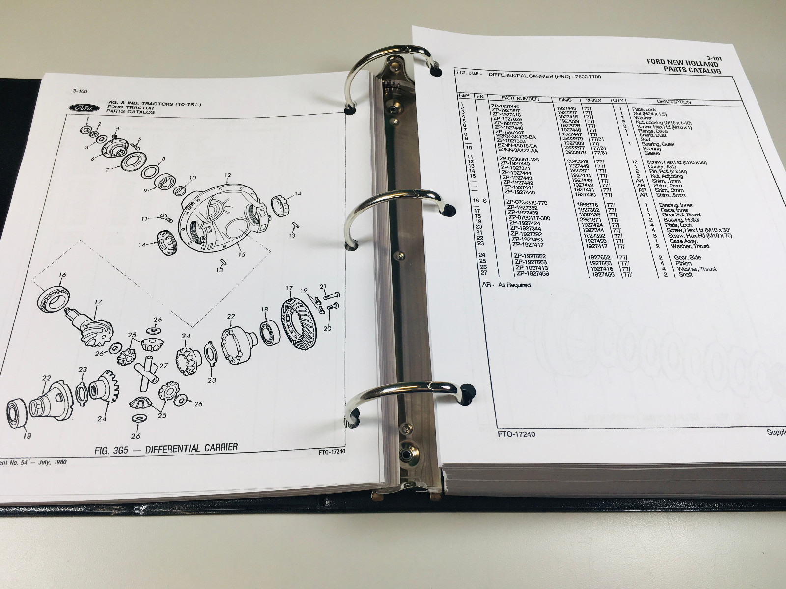 Ford 2600 3600 4600 6600 7600 Tractor Ag & Industrial Parts Manual Catalog Book