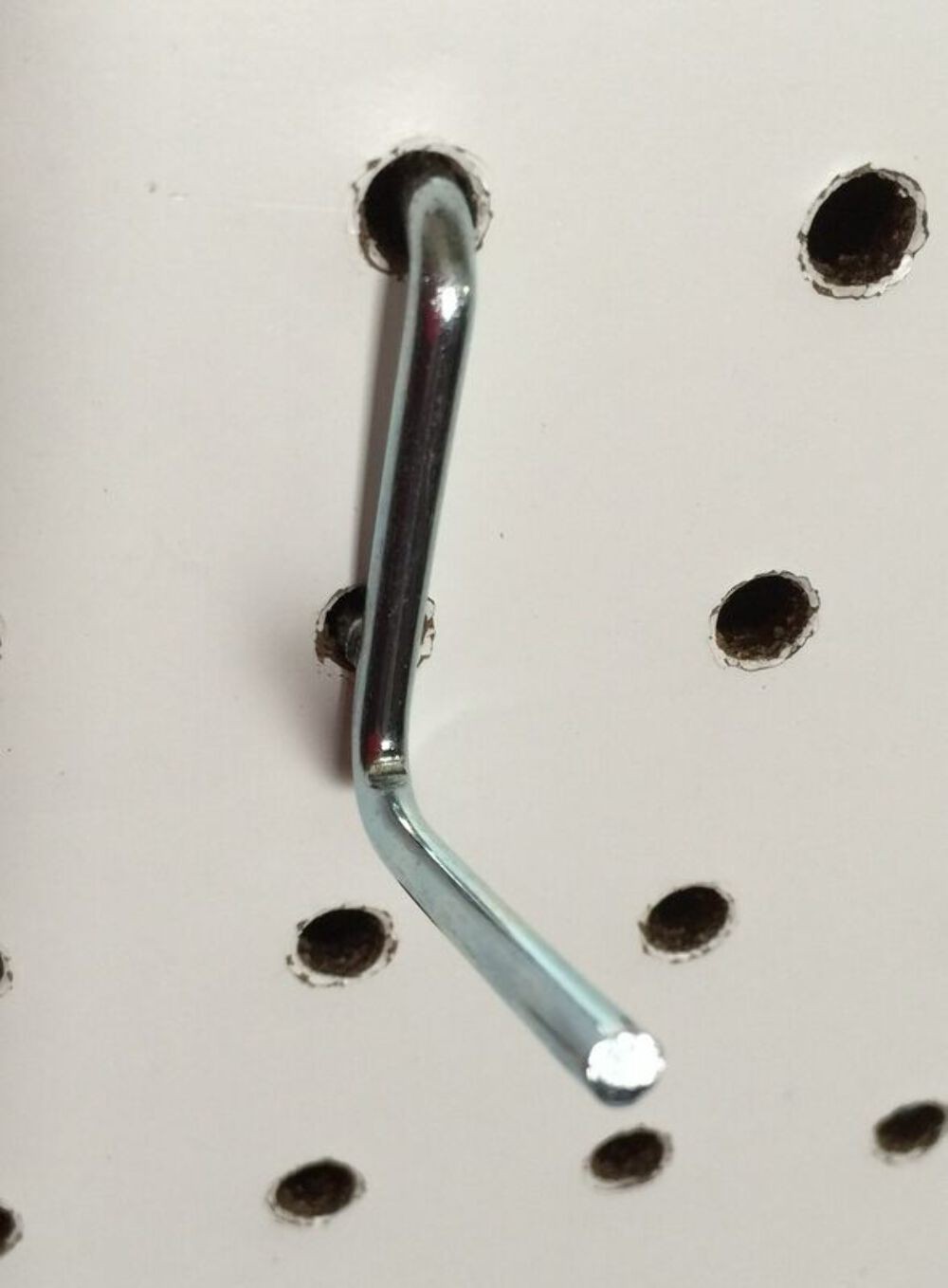 10 each 1 1/2 Angle & J Hook Metal Peg Garage Hanger Hooks -1/8 to 1/4″ Pegboard