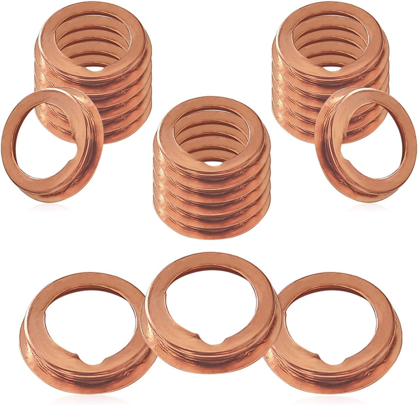 20Pcs Oil Drain Plug Gasket, Copper Crush Washer Compatible with Nissan/Infiniti