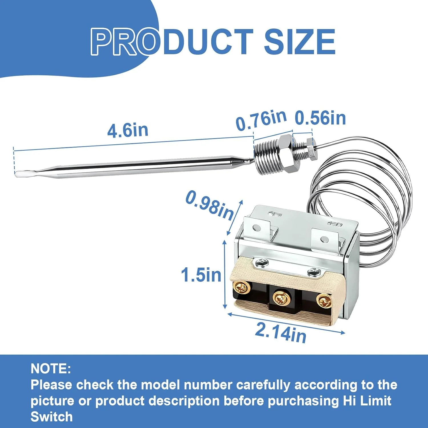 1177 High Limit Thermostat Fryer Switch LCCM200300 Compatible With ATOSA 3010300