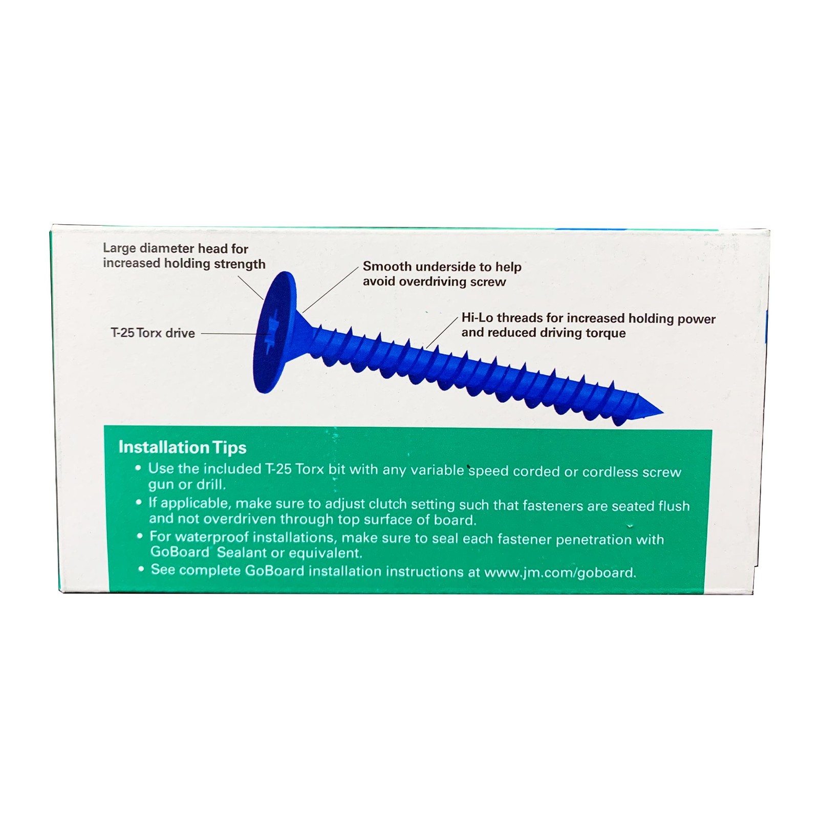 GoBoard 1-5/8″ Hi-Lo Fasteners for Wood Studs, 550 Contractor Pack