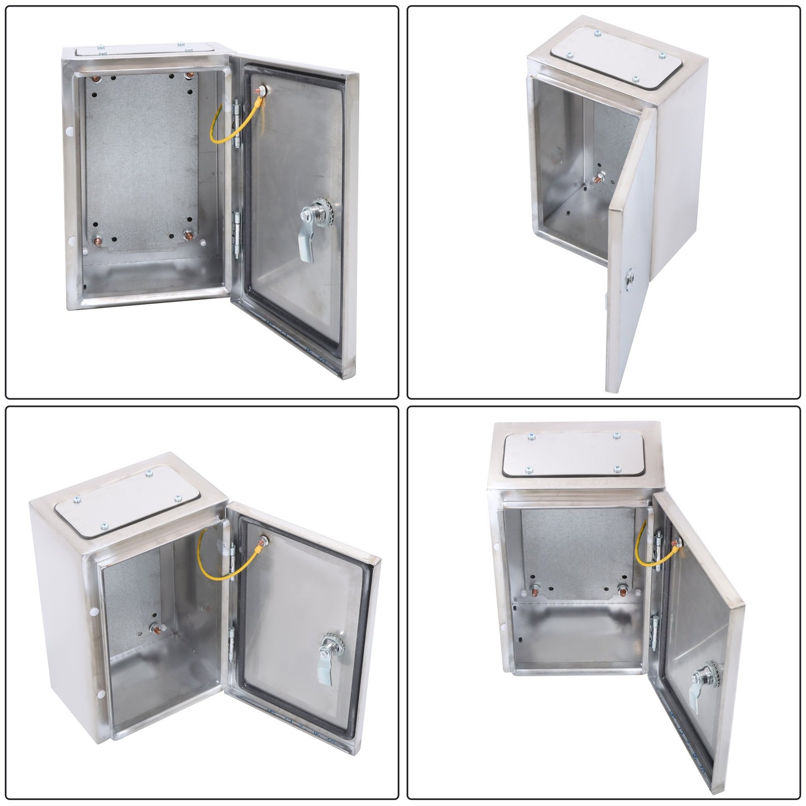 12x8x6″ Stainless Steel Electrical Enclosure NEMA 4X Junction Box Wall-Mounted