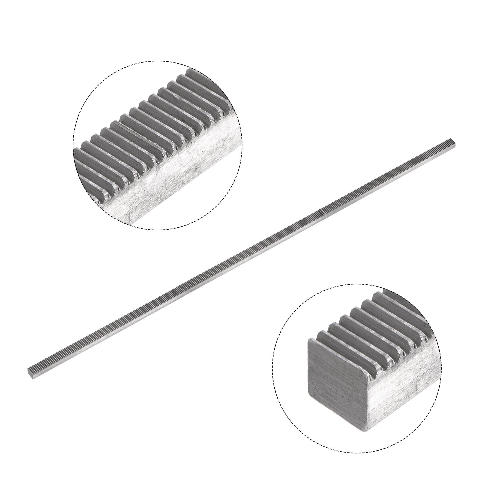 8mmx8mmx500mm 0.5 Mod 45# Carbon Steel Rack for Motor Pinion Gear
