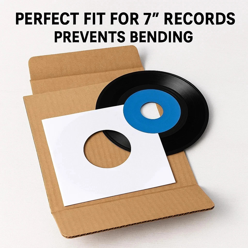 200 – 7.5″ x 7.5″ Corrugated Filler insert Pads 45 RPM For 7″ Record Mailers