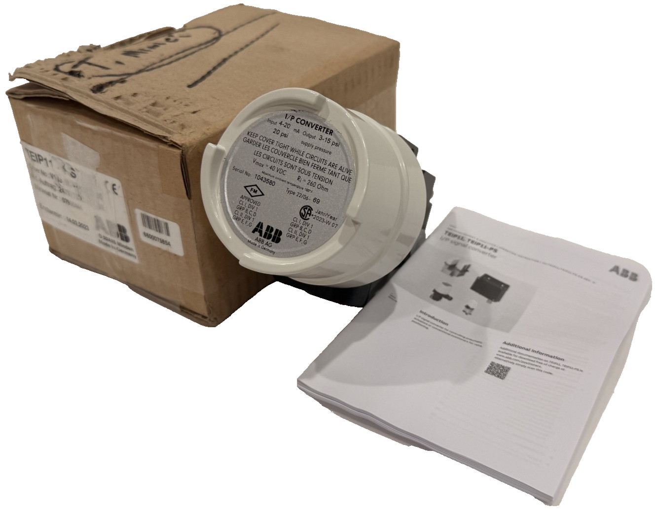 NEW ABB TEIP11-PS INDUSTRIAL I/P SIGNAL CONVERTER 4-20mA 3-15PSI TEIP11PS
