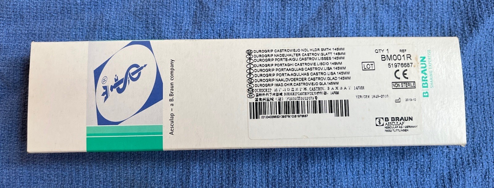 Aesculap BM001R Durogrip Castroviejo Needle HLDR SMTH 145MM NEW IN BOX NIB
