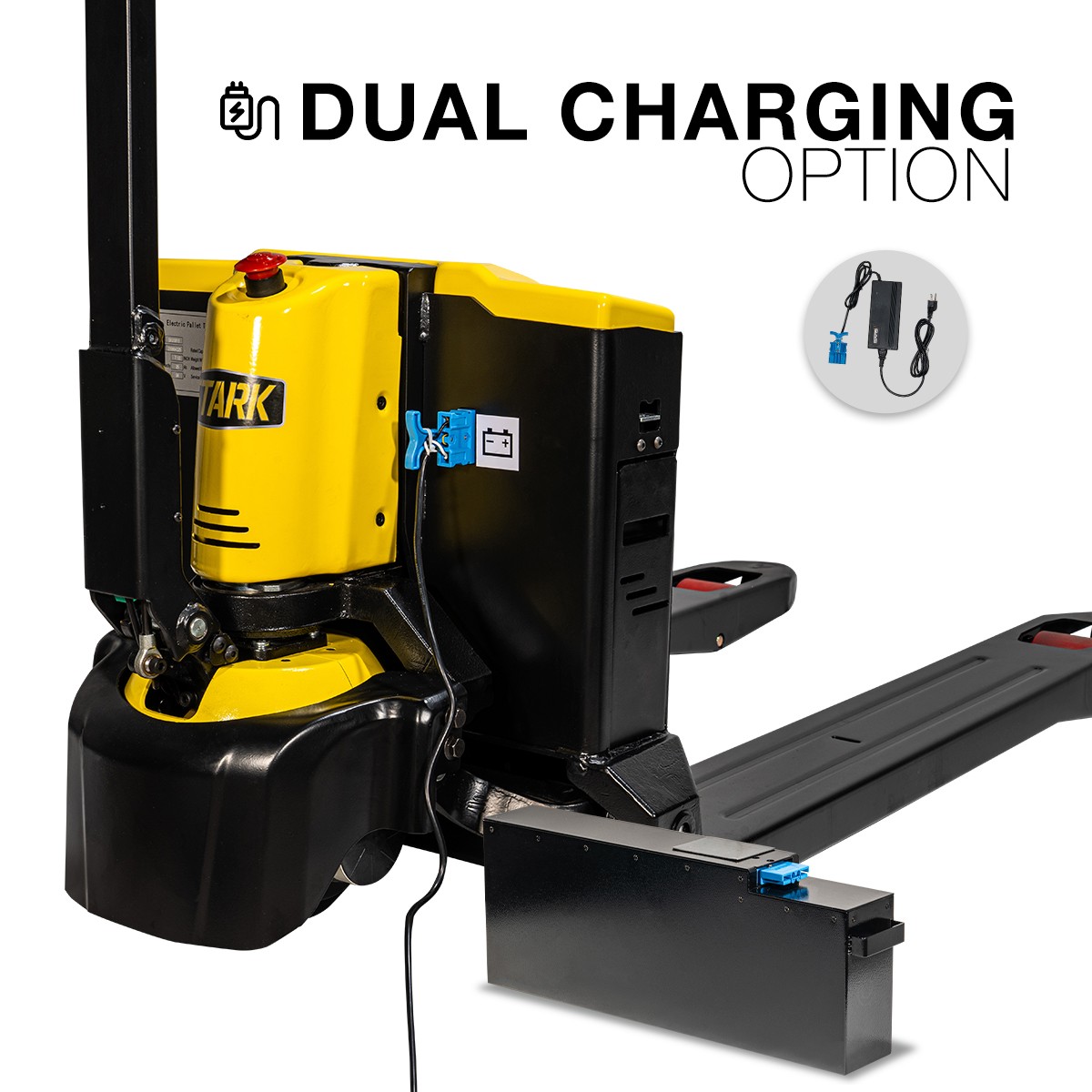Stark USA 2-Pieces Fully-Electric Pallet Jack 3,300LBS Motorized 1.5T Jack Set