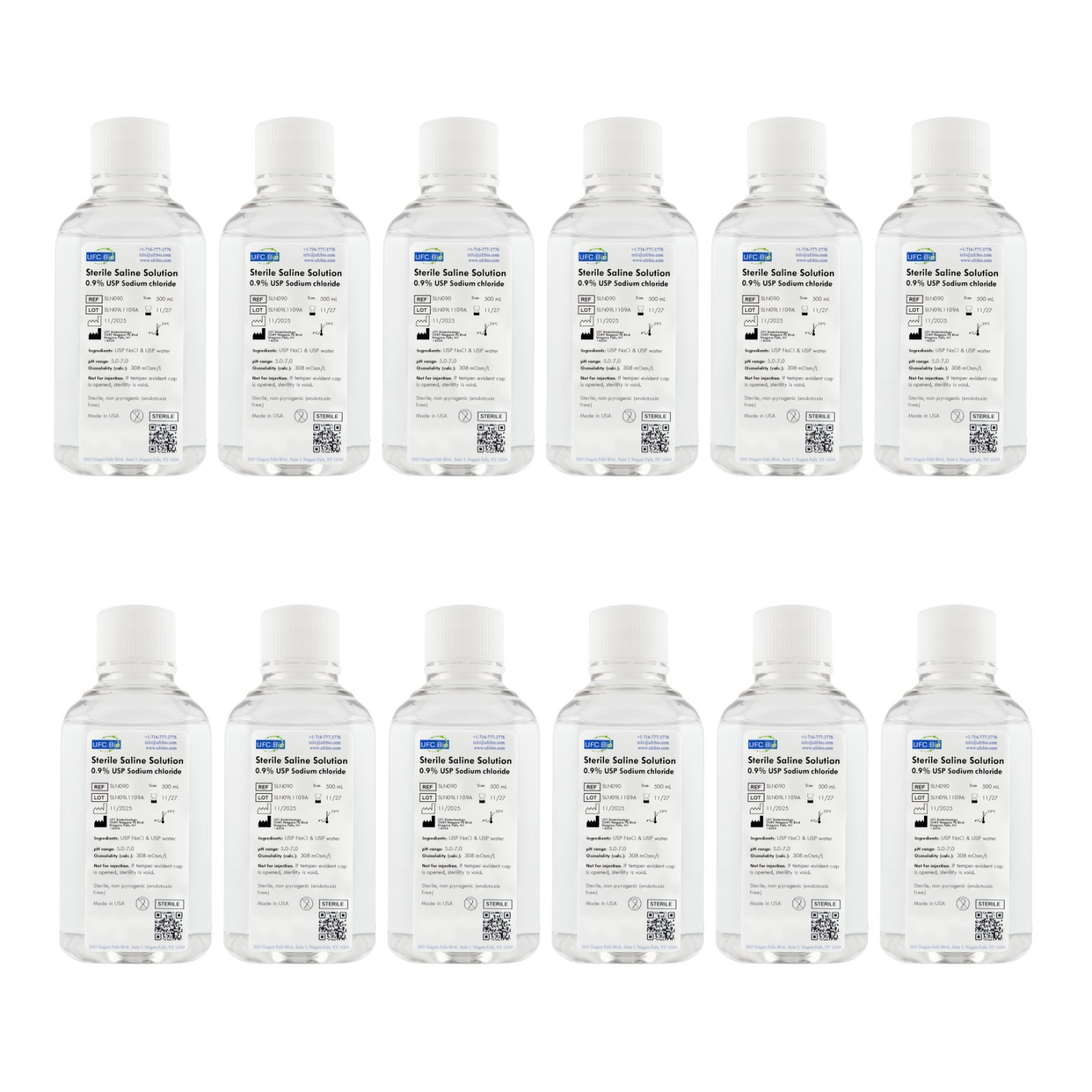 0.9% Normal Saline Solution – Sterile – 500 mL
