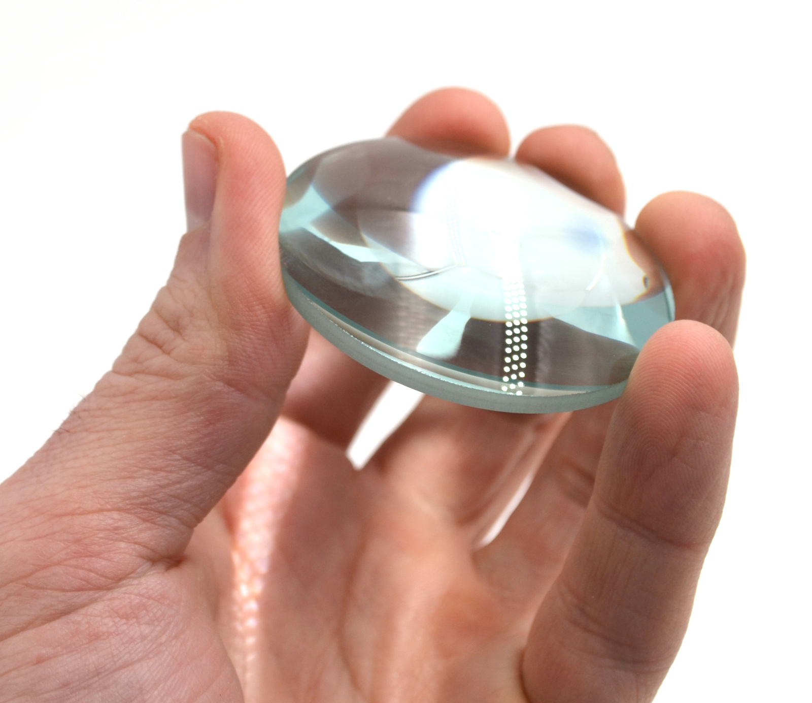 Round Double Convex High Optical Purity Glass Lens – 2″ (50mm) Diameter – 50mm