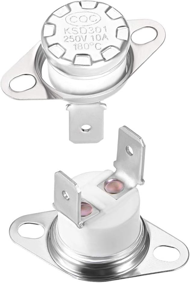 Thermostat 180°C/356°F 10A Normally Closed N.C Adjust Snap Disc Temperature S…