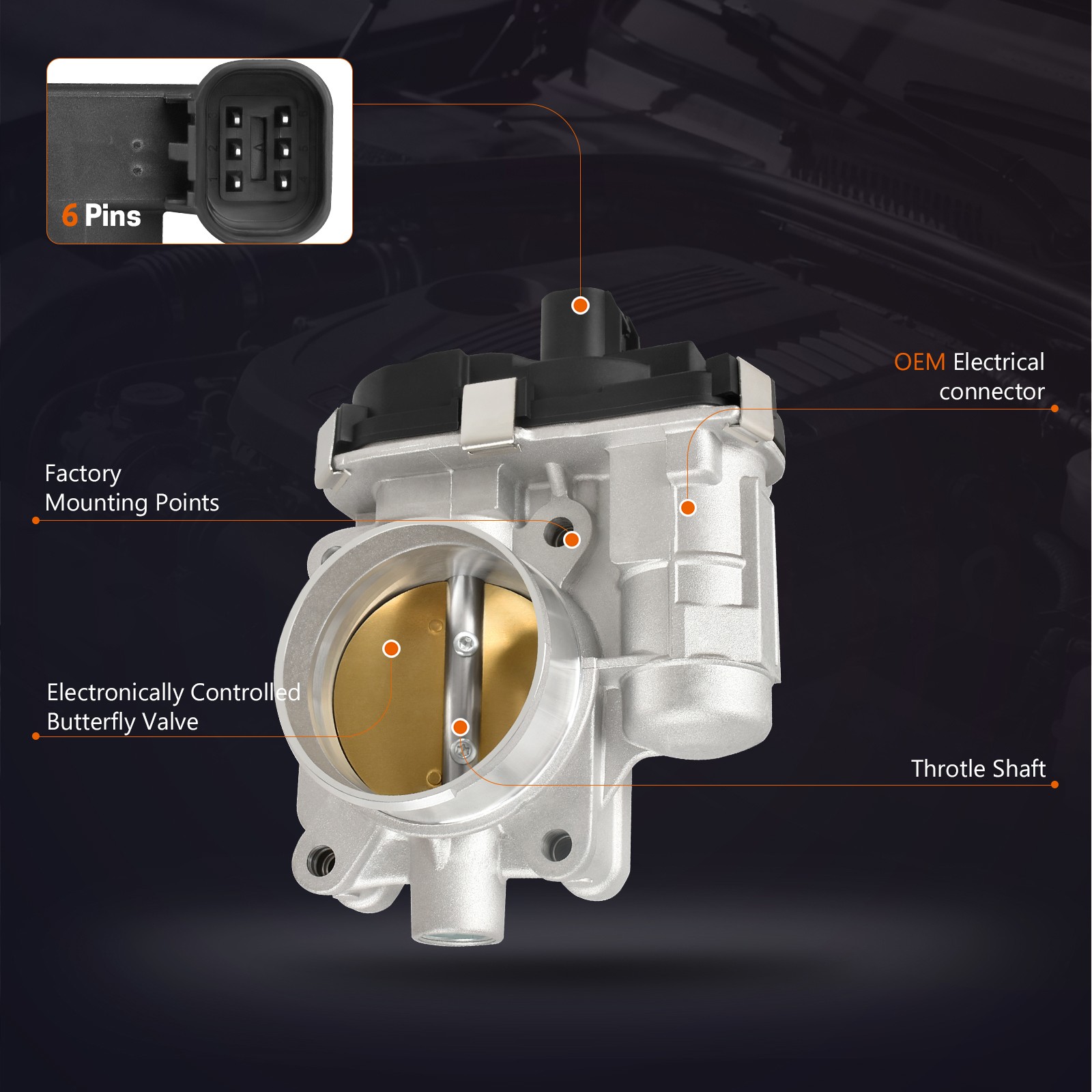 Throttle Body for Chevrolet Malibu 08-12 GMC Terrain Buick Allure Saturn S20015