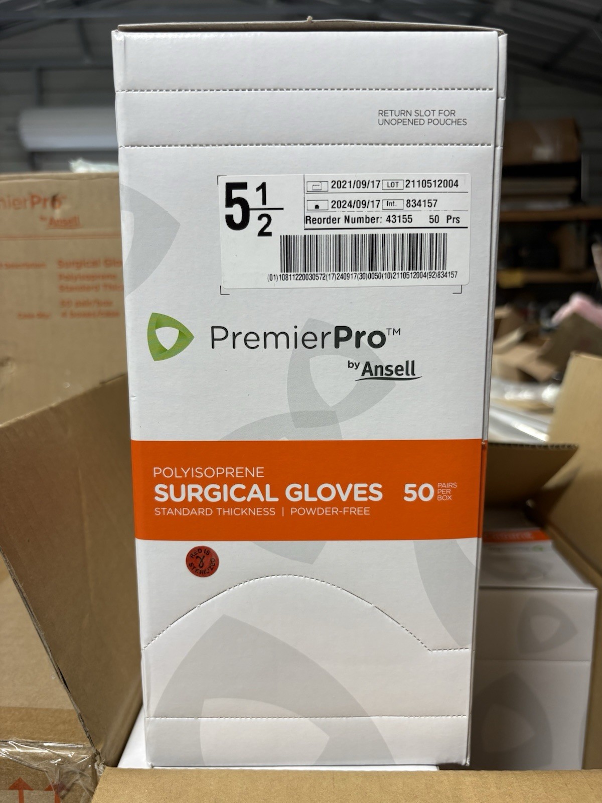 Case of 50 PAIR Ansell Premier Pro Polyisoprene Surgical Gloves 5 1/2 *See Date
