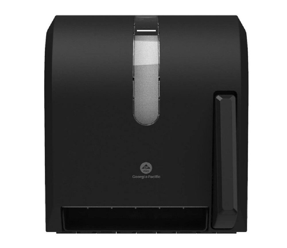 Georgia-Pacific Push Paddle Roll Paper Towel Dispenser 54338A Black