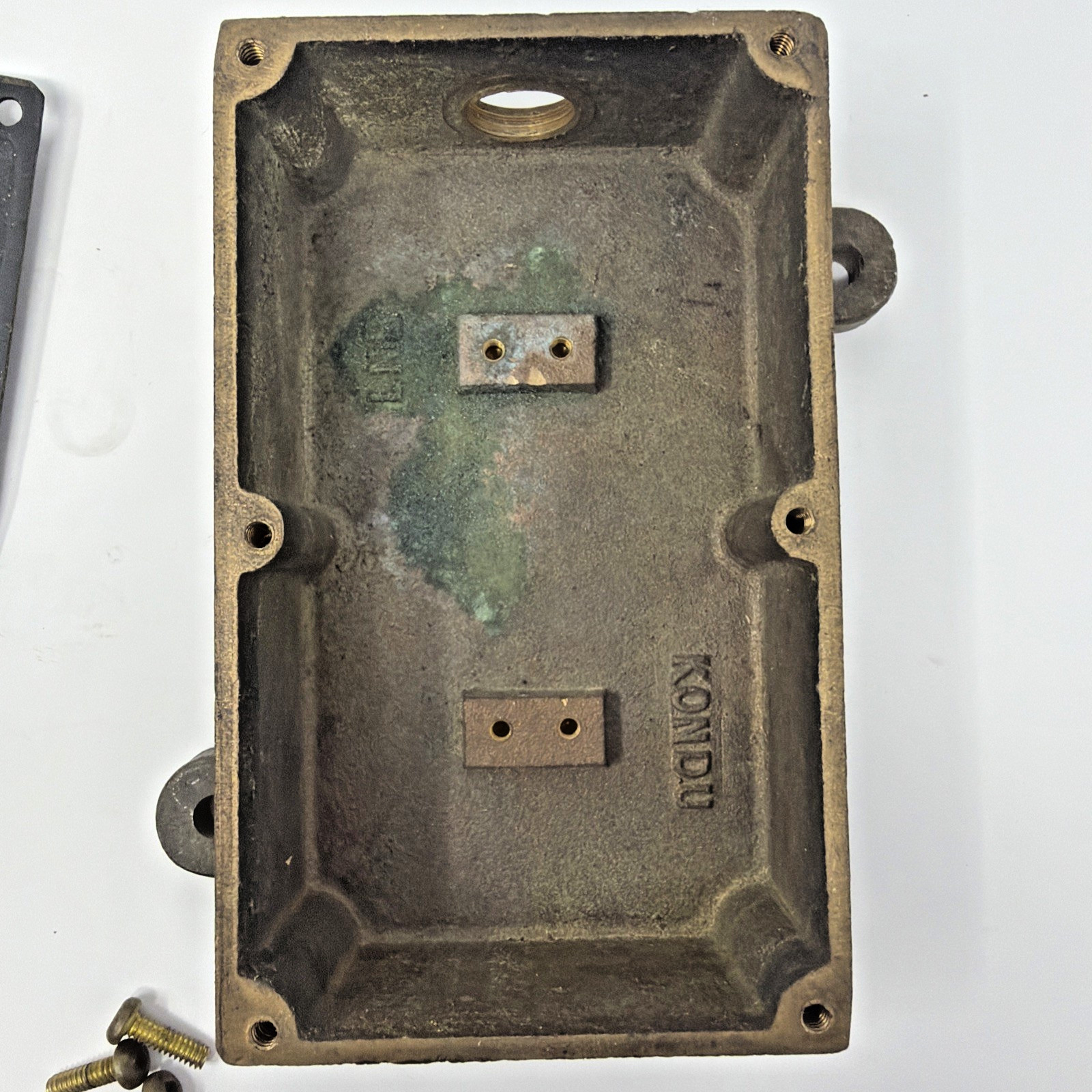 Vintage KONDU Bronze Watertight Surface Mount Rotary Switch Box Marine