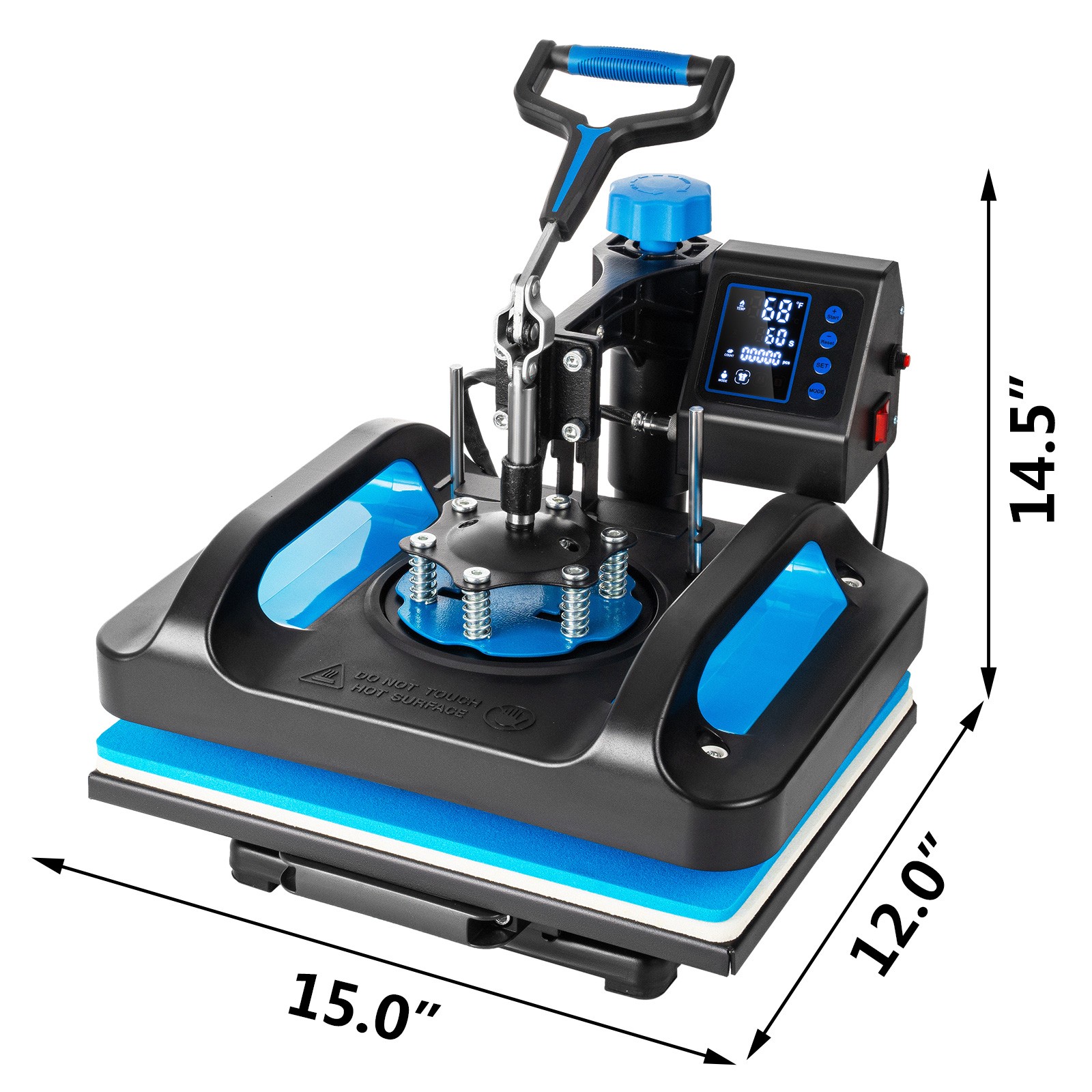 Heat Press Machine 15×12 inch Sublimation Transfer for T-Shirt Press Swing Away
