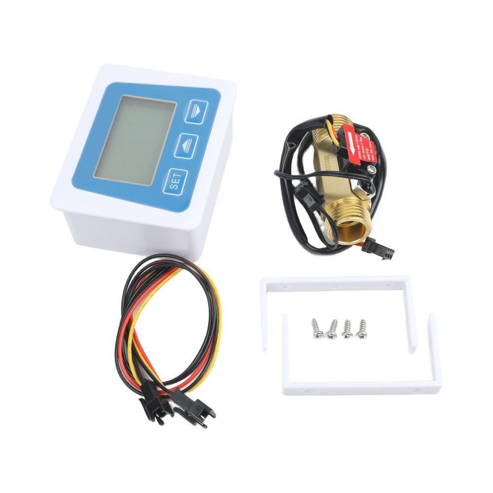 Low Power Digital Water Flow Meter with LCD Display Battery Operated 130L Min