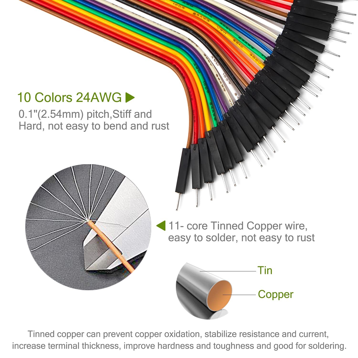 Chanzon 120 pin 10cm 20cm 30cm Long Header Jumper Wire Dupont Cable Line Connect