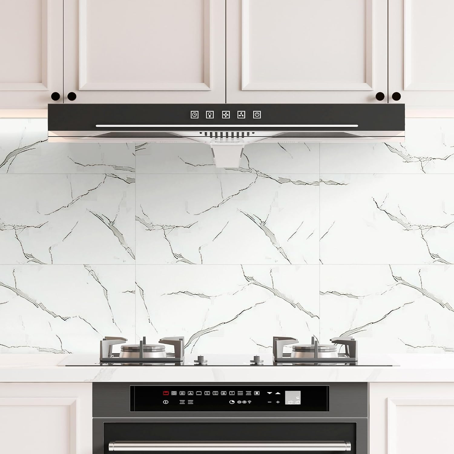 10-Pack 24″x12″ Waterproof Marble White Wall Panels for Home Decor