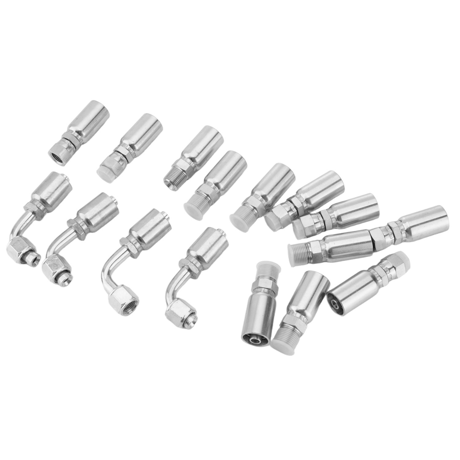33FT 3/8″ Hydraulic Hose with 16PCS Hydraulic Hose Fittings, 2-Wire Braided Tube