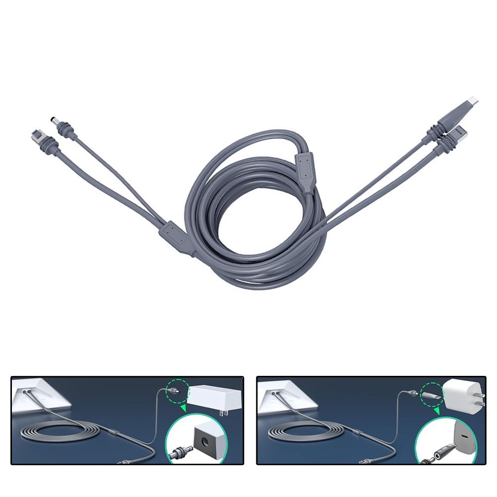 Mobile Deployment 2-in-1 Data Cable DC USB C Cable Continuous Operation