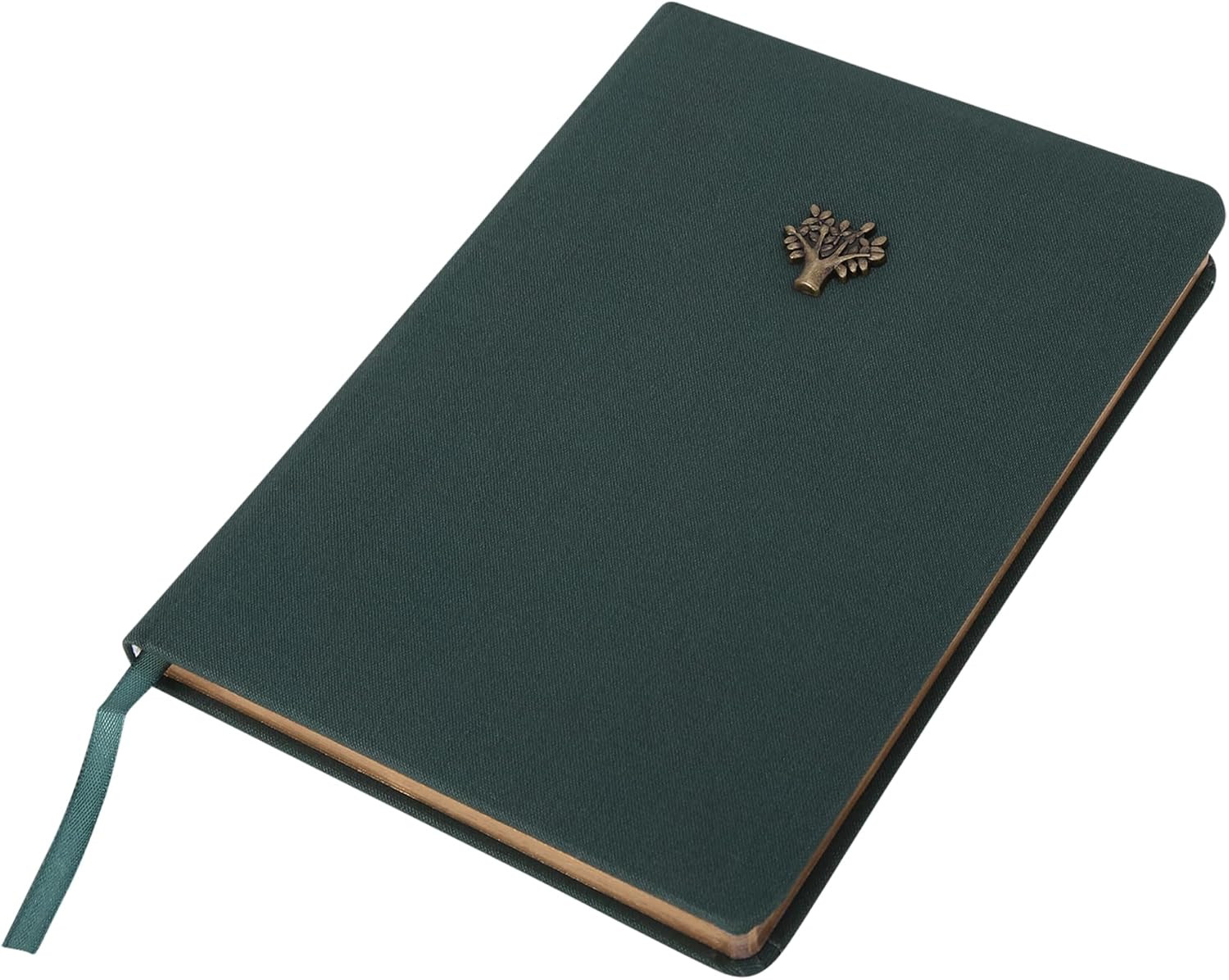 Eccolo Yellow Daisy Emblem Blank Lined Journal Notebook, 256 Ruled Pages, Padded