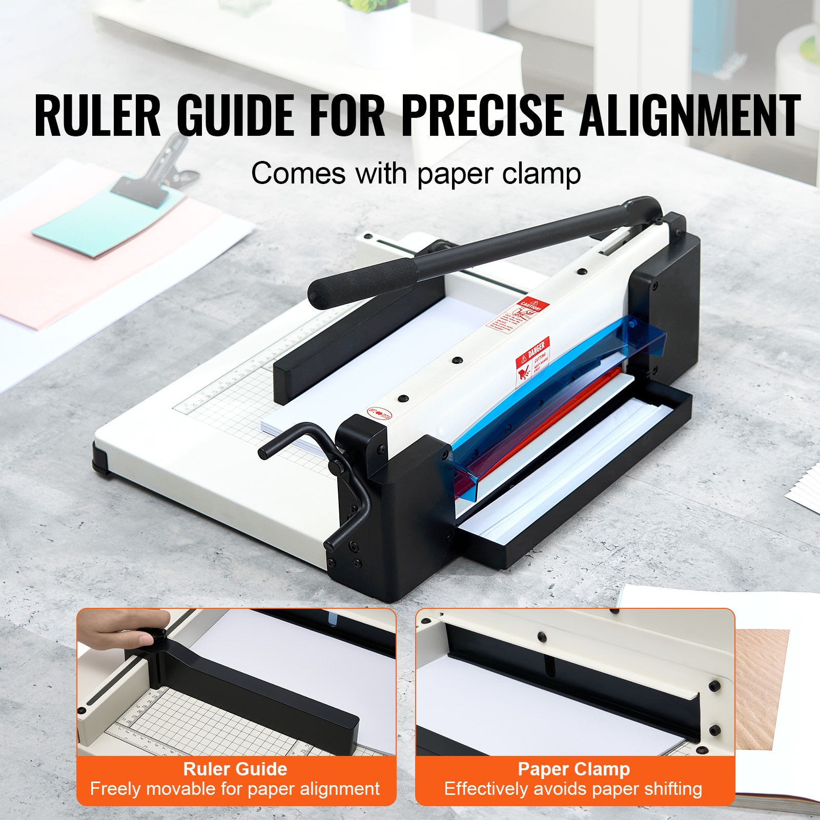 Uimoso Paper Cutter 12″A4 Guillotine Paper Trimmer 400 Sheet Capacity Metal Base