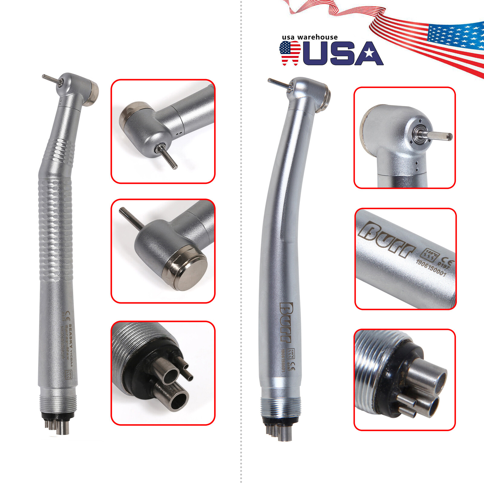 1/10 Turbina NSK PANA MAX Style Dental Fast High Speed Handpiece 4 Hole U3BM KYZ