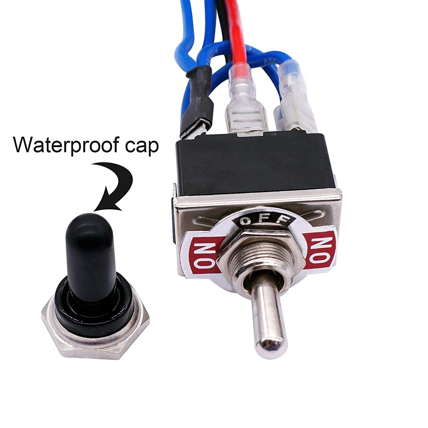 Waterproof Latching Reverse Polarity Switch 12V 10 Amps DC Motor Control 6 Pi…