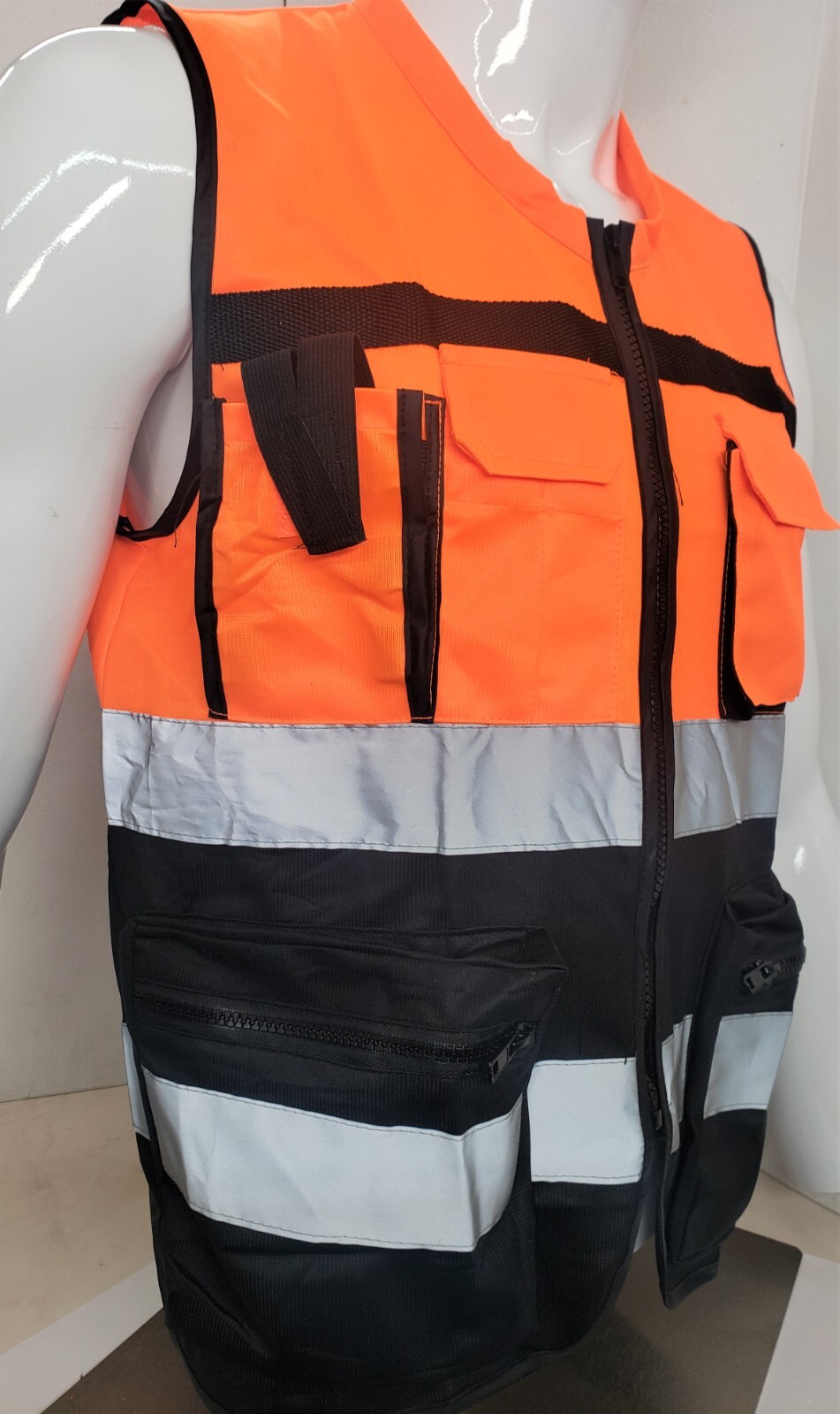 FX SAFETY VEST – Class 2 High Visibility Reflective ORANGE Safety Vest