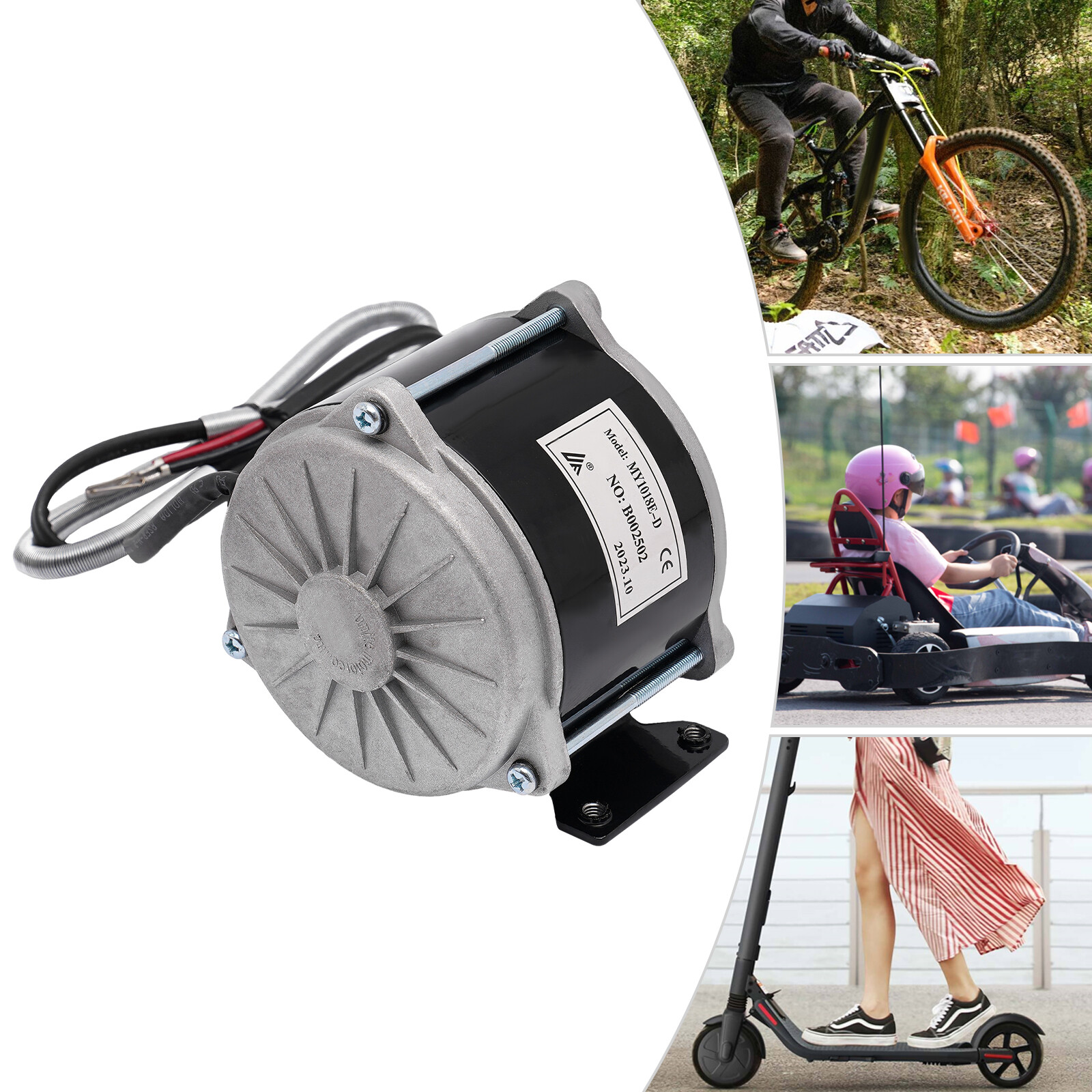 DC 36V 500W Brushed Motor for Electric Bike, Scooter, Small Motorcycle