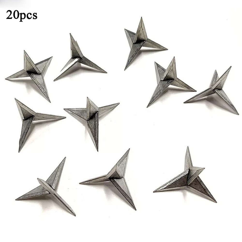 20/10xTire Puncture Spikes Heavy Portable Duty Carbon Steel Triangle Road Spikes
