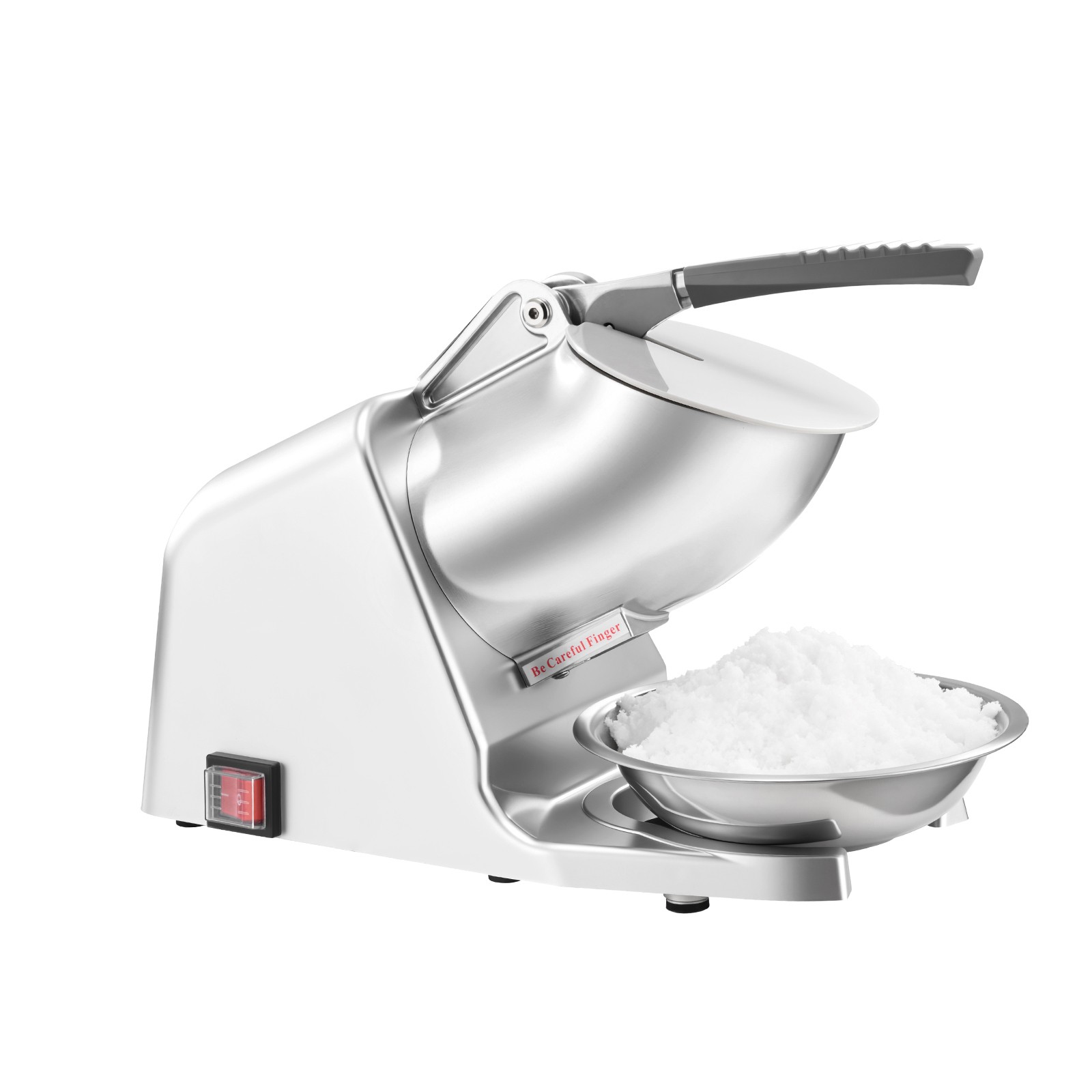 Uimoso Electric Ice Crusher Machine, 286 lbs/hr, Shaved Ice Maker, Silver