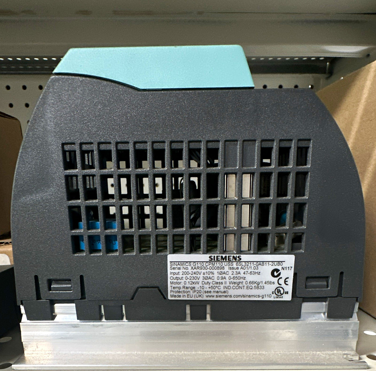 Siemens SINAMICS G110 CPM110 USS VFD 6SL3211-0AB11-2UB0 0.12kW IP20
