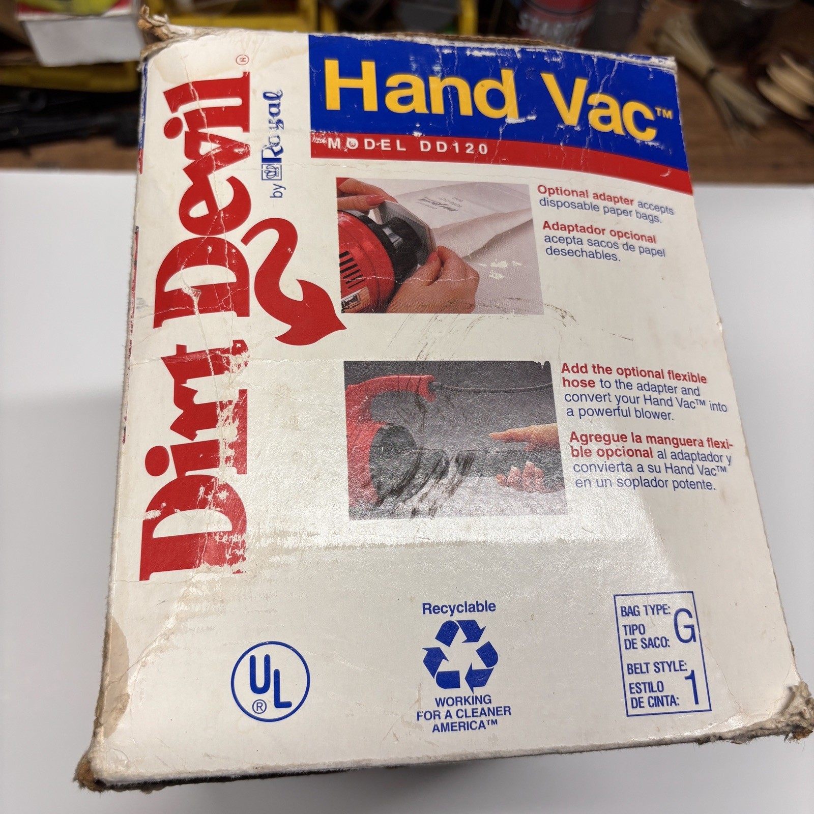 Dirt Devil Model DD120 Corded Electric Hand Vac 2 Amp Bagged Red Vacuum Cleaner