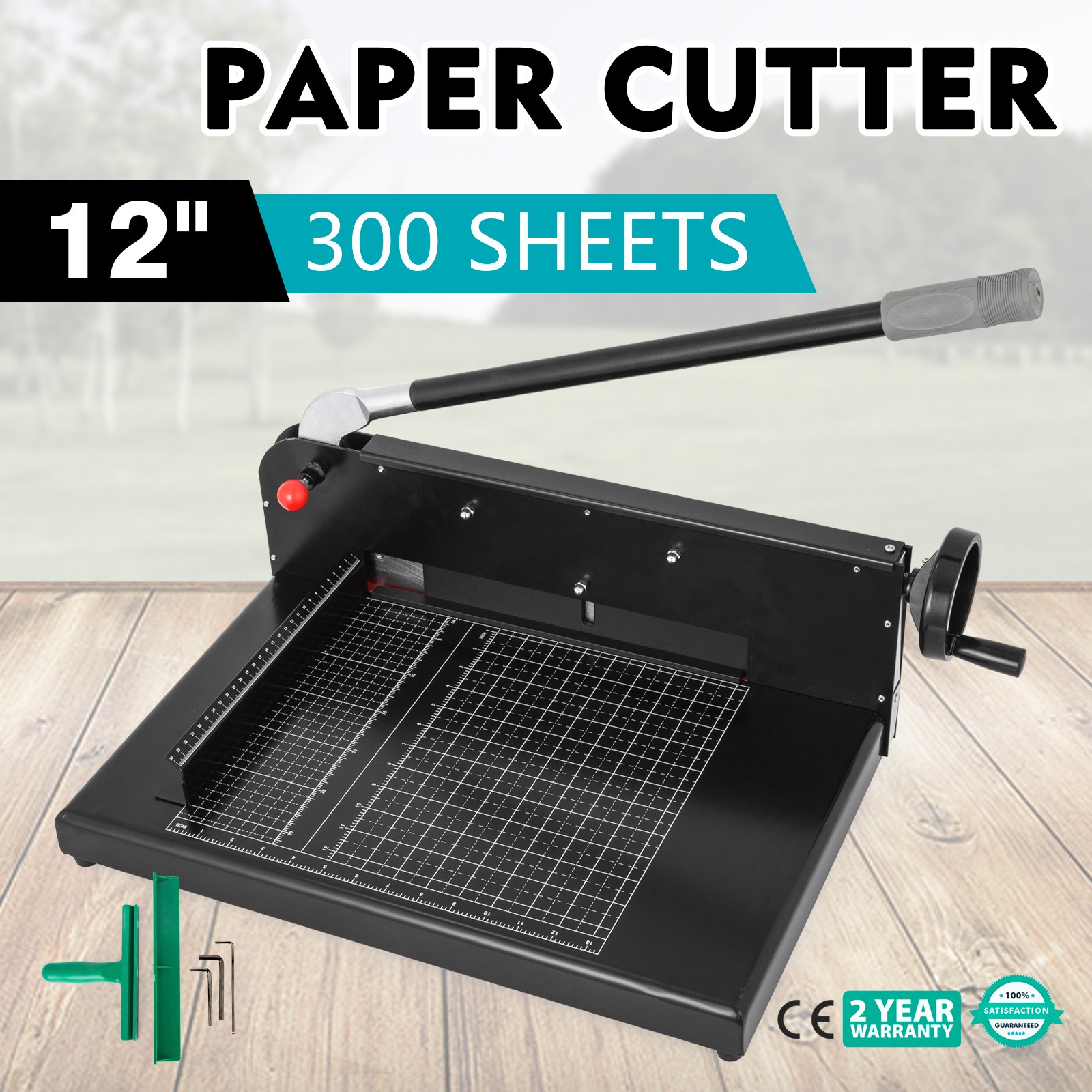 VEVOR 12″ Paper Cutter Heavy Duty Guillotine Stack Paper Trimmer Metal Base A4