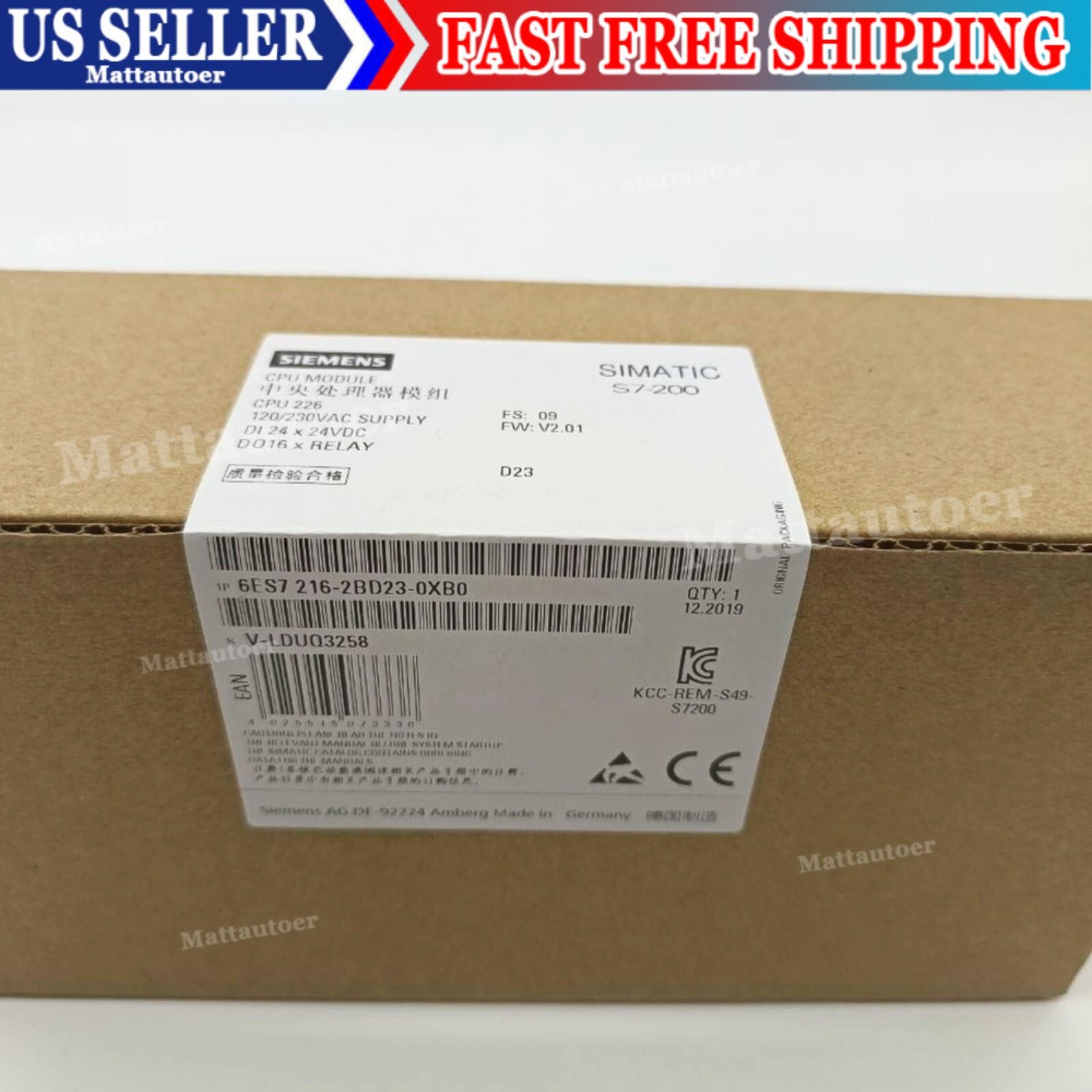 New Siemens 6ES7216-2BD23-0XB0 6ES7 216-2BD23-0XB0 SIMATIC S7-200 CPU 226