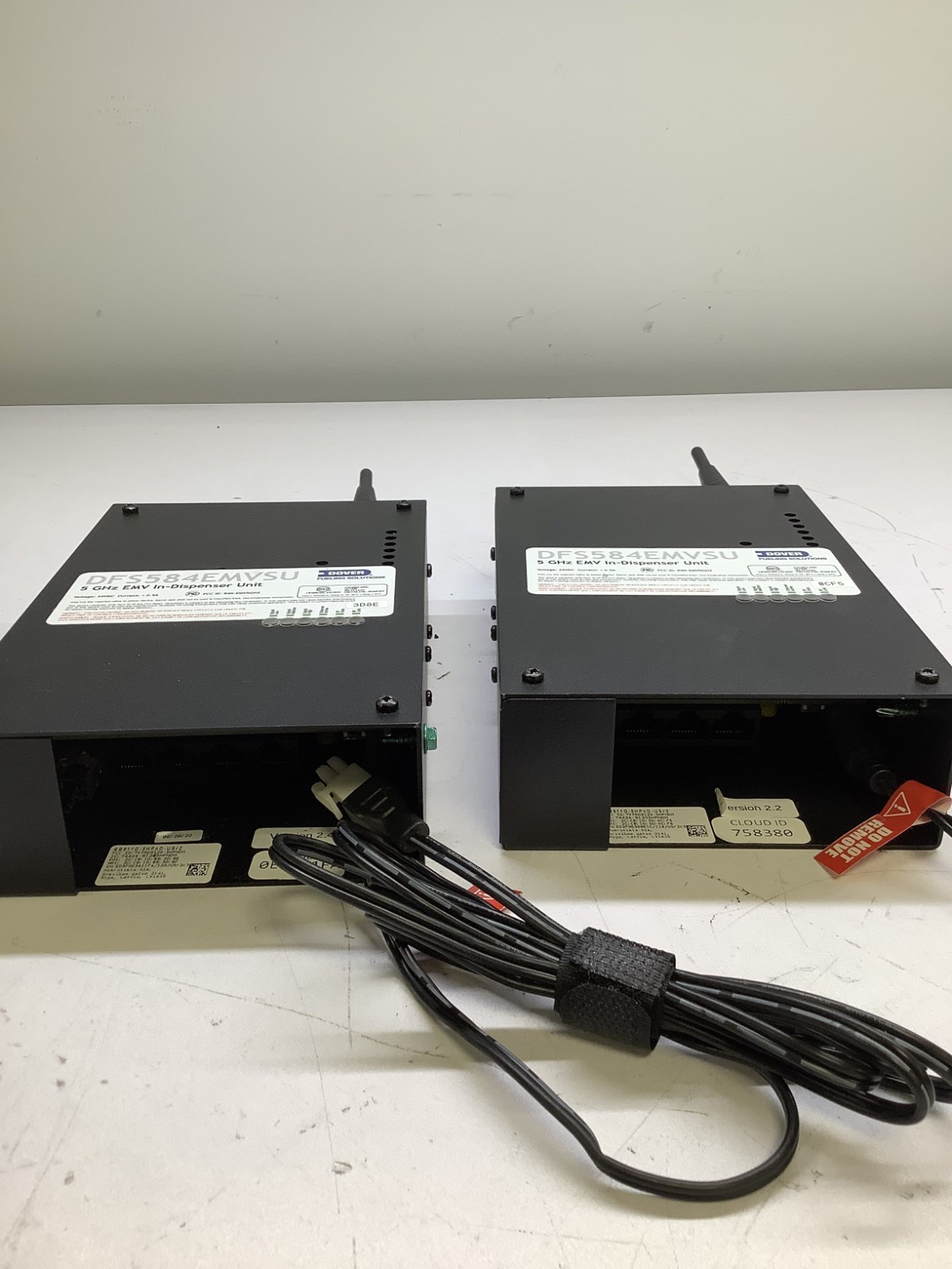 (Lot of 2) Dover DFS584EMVSU 24VDC 0.5A 5GHz EMV In-Dispenser Unit,Black RD- ST0