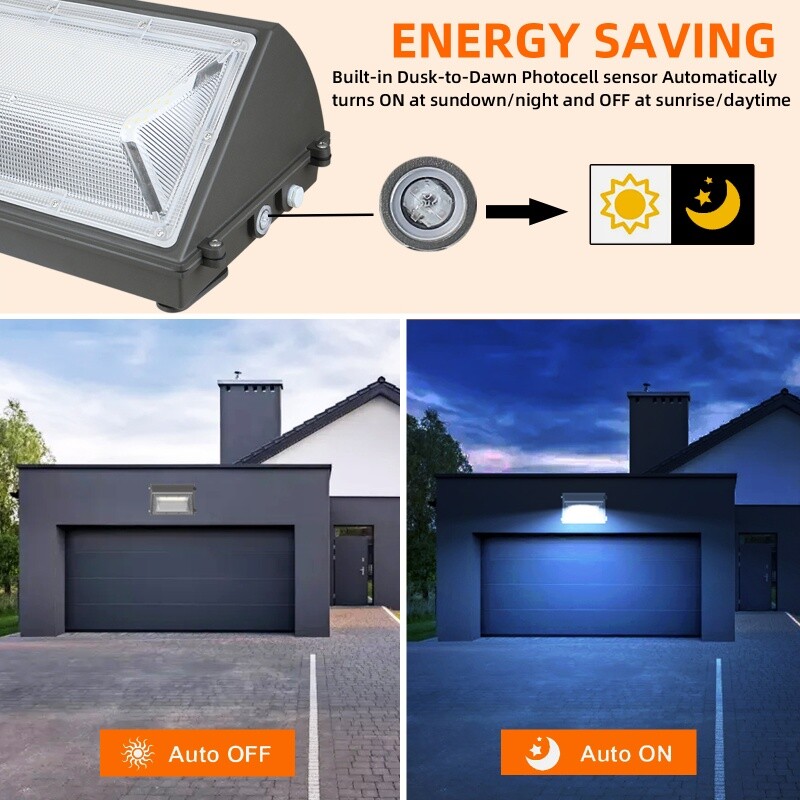 150Watt LED Wall Pack Light Daylight Dusk to Dawn Photocell Outdoor Wall Light