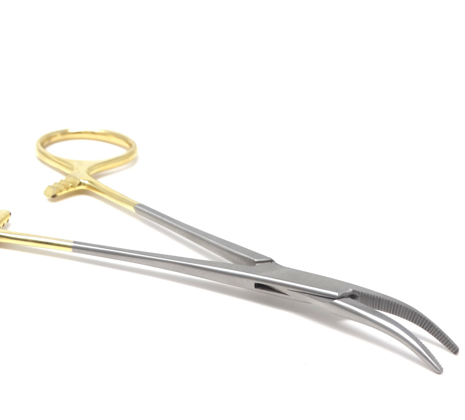 Surgical Mosquito Forceps 5″ Hemostat Curved Dental Instruments Gold Handle