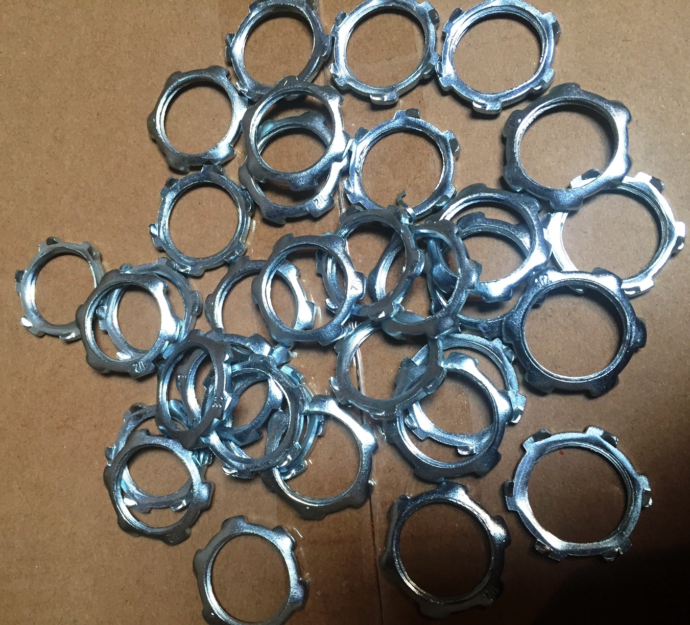 (100 pc lot) Steel Rigid Conduit Locknuts 1″ for Threaded Conduit & Connectors