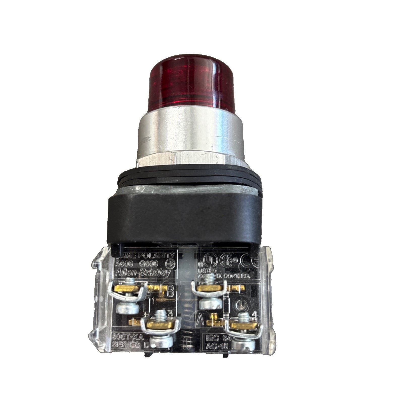 Allen-Bradley 800T-PB16G Push Button, 30mm, Illuminated, 120V, 50/60Hz