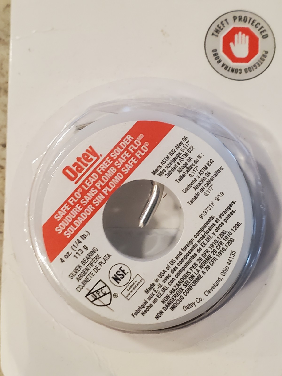 Oatey Safe Flo Lead-Free Plumbing Wire Solder Silver (4 oz) EXCELLENT!!!