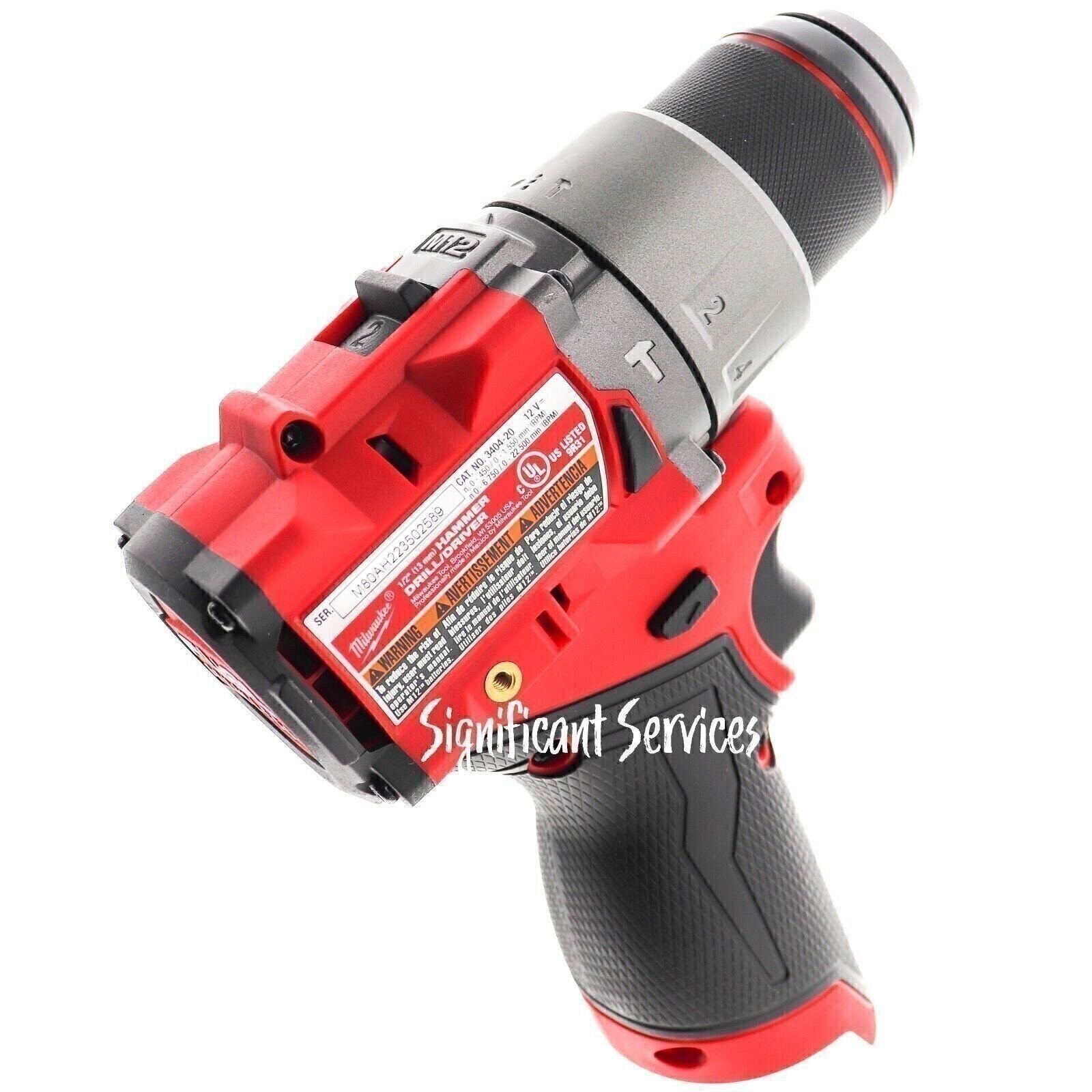 Milwaukee 3404-20 12V Fuel Cordless 1/2″ Hammer Drill/Driver (Bare Tool)