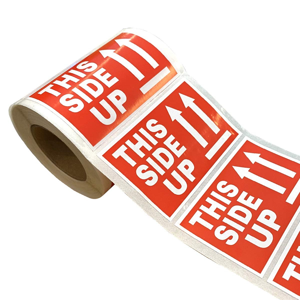 300 Pcs This Side Up Warning Stickers for Shipping and 2*3 inches, Red