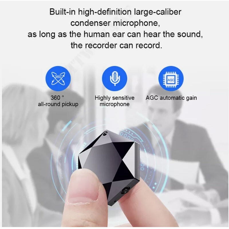 Q1 Mini sound necklace voice activated recorder hidden listening Audio recording