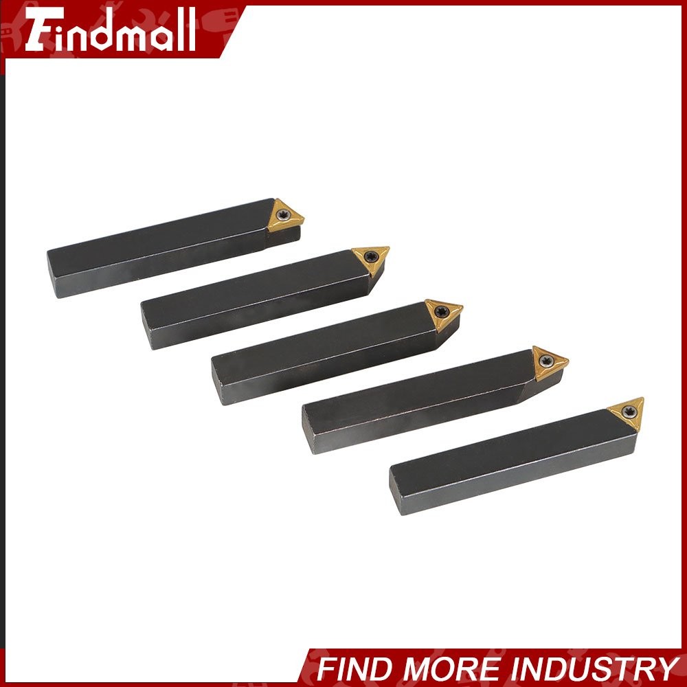 Findmall 5x 3/8″ Lathe Indexable Carbide Insert + Turning Tooling Bit Holder Set
