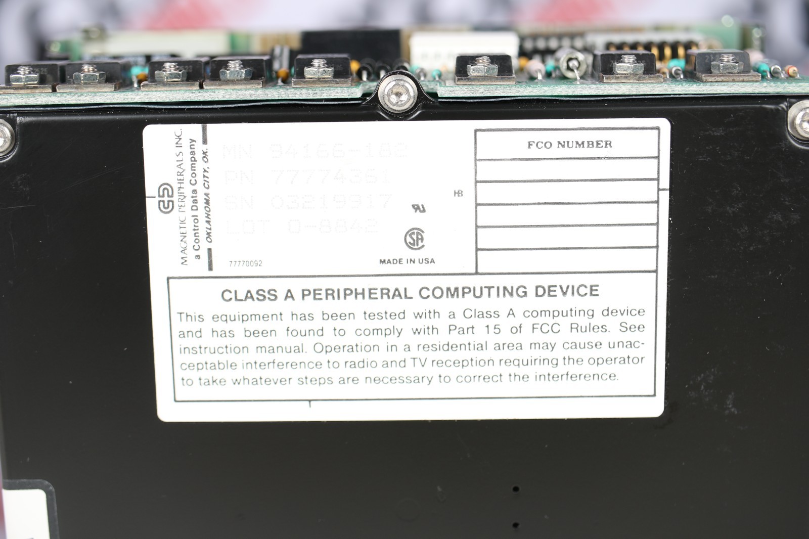 MAGNETIC PERIPHERAL 94166-182 77774361 (COMPUTING DEVICE) – 6 months warranty
